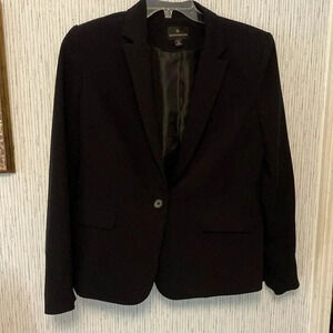 Black Blazer Worthington Women Size 14  One Button Jacket Business or Causal